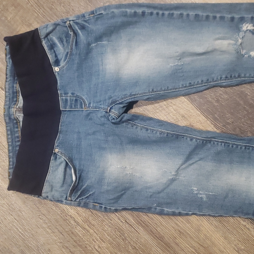 Maternity jeans distressed skinny